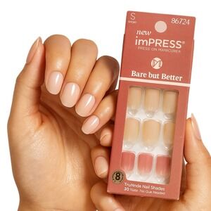 imPRESS Press-On Manicure Bare but Better Effortless Finish Short 30 Nails 97-30